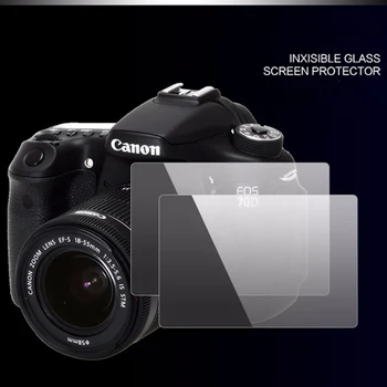 2VNT Originalus 9H Kamera Grūdintas Stiklas LCD Screen Protector Canon EOS M 600D 60D M3 M6 M5-M10 6D 750D Kamera Raštas Filmas