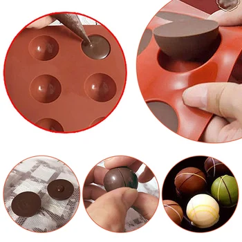 2vnt Pusė Srityje silikono formų šokolado bombų Karšto Kakavos Strėlės formos 6 Skyles Ledo Minkštas Pelėsių Kepimo įrankis