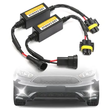 2x H11 Klaidų Canbus Dekoderis LED Žibintų Stabdžių Mirgėjimo Rezistorius Canceller LED Automobilio Žibintų Lemputės Rinkiniai