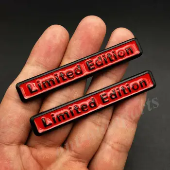 2x Metalo Raudona Limited Edition Automobilių Kamieno Sparnas Galinis Emblema Ženklelio Lipdukai Lipdukas