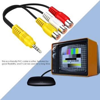 3.5 MM iki 3 RCA Kabelis Vaizdo Komponentų Kabelis, AV Adapteris, skirtas TCL TV 3.5 mm RCA raudonas, baltas ir geltonas moterų vaizdo kabelis TELEVIZORIUS