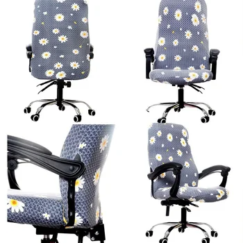3 Dydžių Modernios Biuro Kompiuterio Kėdė Padengti Spausdinti Spandex Sėdynių Užvalkalai Už Kompiuterinis Žaidimas Kėdės Nuimamas Stretch Sėdynės Atvejais