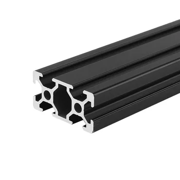 300mm Ilgio Juodas Anoduoto 2040 T-Slot Aliuminio Profilių Ekstruzijos Rėmas CNC