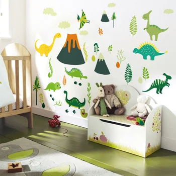 30x90cm animacinių filmų modelis sienų lipdukai vaikų kambarys dinozaurų lipdukai miško lipdukai kambario dekoravimas sienų lipdukai lipdukai