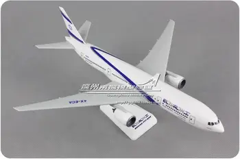 32cm plastiko Izraelio oro linijų Lėktuvas Modelis B777-200 m 1:200 4X-EAR Isreal Aviakompanijų Lėktuvo Modelis W Stand Orlaivių Dovana