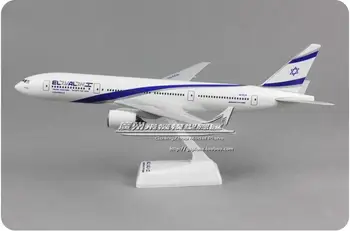 32cm plastiko Izraelio oro linijų Lėktuvas Modelis B777-200 m 1:200 4X-EAR Isreal Aviakompanijų Lėktuvo Modelis W Stand Orlaivių Dovana