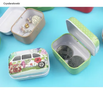 32pcs spalvinga mini animacinių filmų alpaka burlaivis spausdinti alavo lauke sandarų indelį pakavimo dėžės papuošalai saldainių dėžutė mažų ir laikymo dėžės