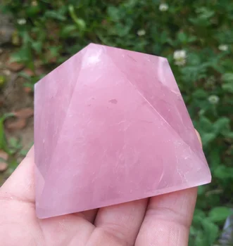35-50mm Natūralus Rožių Kvarco Piramidės Akmens Kristalų Feng Shui Gydymo Egzemplioriai