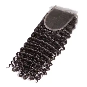 36 40 Colių Garbanotas Ryšulius Su Uždarymo Giliai Banga Brazilijos Plaukų Pynimas Ryšulius Su Uždarymo Dvigubo Tempimo Remy Human Hair