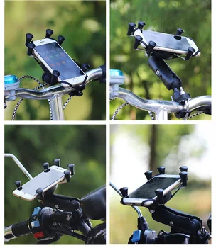 360 Laipsnių Motociklo Rankenos, Apkaba Stovėti Kalno mobiliojo Telefono Laikiklį Universalus Laikiklis Variklio Galinio vaizdo Veidrodėlis Telefono GPS Laikiklis