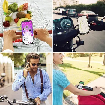 360 Sukimosi Dviračių Laikiklis, skirtas 4-6.5 colių Mobilųjį Telefoną, Dviratį Telefono Laikiklis Nuimamas Mobiliojo Telefono Stovas GPS Motociklo Stovas Parama