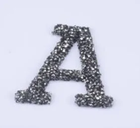 3D abėcėlių raidės kristalų pataisų kalnų krištolas fragmentais geležies perdavimo kalnų krištolas pleistrai aplikacijos, skirtos drabužių, kepuraitės, 10vnt/daug