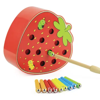 3D Montessori Mediniai Žaislai, Caterpillar Valgo Apple Vaikai Sugauti Kirminų Atitikimo Puzzle Žaidimai Ankstyvojo Ugdymo Interaktyvi Matematikos Žaislas