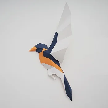 3D Popieriniai Paukščiai Papercraft Namų Dekoro, Sienų Apdaila Galvosūkiai Švietimo 