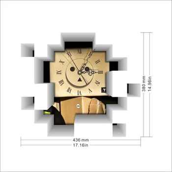 3D Skaldytų Sieninis Laikrodis Lipdukai Obuolio romėnišką Kabo Sieninis Laikrodis Už Kambarį Lipni PVC Lipdukas Išgalvotas Sienos Žiūrėti