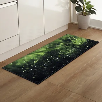 3D Žalios žolės bambuko kilimėliai absorbentas neslidus durų kilimėlis vonios kambaryje, virtuvėje grindų kilimėlis miegamojo kambarį kilimas prieškambario kilimas
