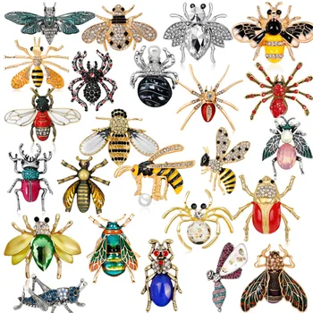 3pcs/daug Mados Voras ant bičių vabzdžių, gyvūnų Emalio Sagės 2019 Moterų, Vyrų Vestuvėms Sagės Smeigtukai geriausia Kalėdų dovana
