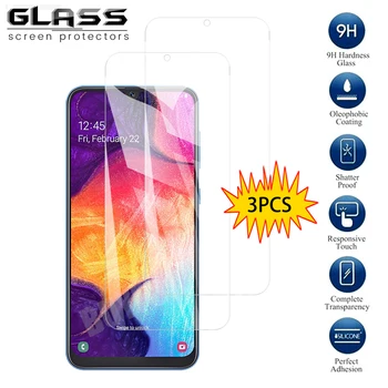 3pcs HD Ekrano Plėvelė Stiklo Samsung Galaxy A40 Stiklo Screen Protector, Stiklo Samsung A40s A80 Premium Apsauginis Stiklas