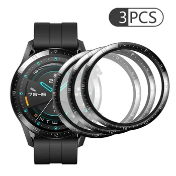 3PCs Juosta kalibravimo Kino Grūdintas PET Ekrano apsaugos Huawei GT2 46mm Sprogimų Smart Watch band Priedai