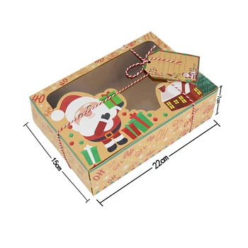 3pcs Kalėdų Kraftpopieris Slapukas Langelį Šalies Dovanų Saldainių Pakuotės Dėžės Kalėdų Stilius Popieriaus Dideli Vaikai 2021 Naujųjų Metų Dovana Dekoras