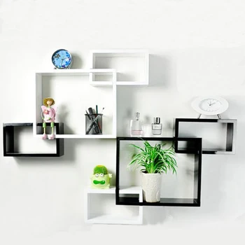 3pcs vieną stačiakampio medinių sienų clapboard kūrybos dekoratyvinės lentynos gyvenimo kambario sienos lentynos stalčiuko