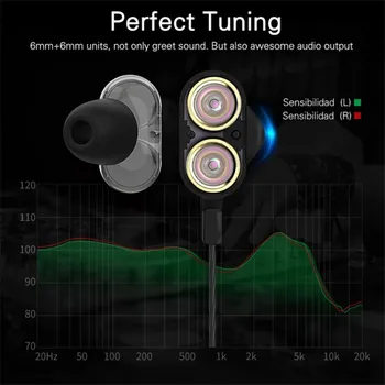 4 Spalvų Sporto Ausines Quad-core Bass Stereo laisvų Rankų įranga Vielos Kontrolės Ausies sporto Salė Ausines su Mic už Xiaomi 