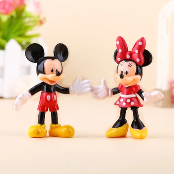 4 vnt./daug Disney Veiksmo ir Žaislas Duomenys Mielas Mickey Minnie Animacinių filmų Anime 