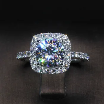 40 Stiliaus Mėgėjams Lab Diamond Cz Pažadas Žiedas 925 Sterlingas Sidabro Dalyvavimas Vestuvių Juostoje Žiedai, moterų, vyrų, Šaliai, Papuošalai, Dovana