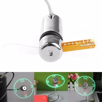 40CM Aušinimo Lankstus USB Powered LED Mirksi Laiko Rodymo Funkcija Laikrodis Ventiliatorius