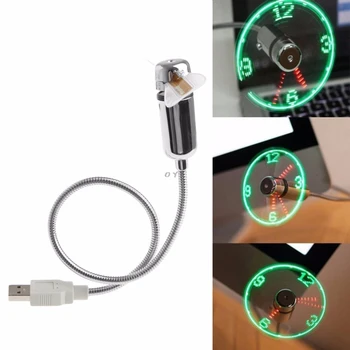 40CM Aušinimo Lankstus USB Powered LED Mirksi Laiko Rodymo Funkcija Laikrodis Ventiliatorius