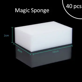40PCS Magija Sponge Trintukas Melamino kempinės Multi-Funkcinis Virtuvė, Vonios Valymo Priemonės NanoSponge konjac sponge šveitimo padas