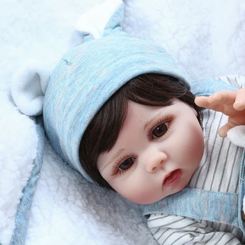 48CM Bebe atgimsta viso kūno silikono tikroviška lankstus berniukas mergaitė reborn baby lėlės saldus dvyniai premie naujagimių lėlės dovana