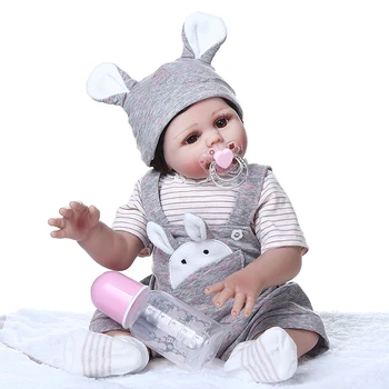 48CM Bebe atgimsta viso kūno silikono tikroviška lankstus berniukas mergaitė reborn baby lėlės saldus dvyniai premie naujagimių lėlės dovana