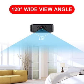 4K WiFi Mini Kamera Namų Apsaugos Kamera, IP Stebėjimo kamerų 120 Dgree Plataus Kampo IR Naktį Versija Kūdikio stebėjimo Judesio Detecte