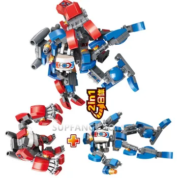 4Pcs/daug Phantom Mūšis Šarvai Mecha Deformacijos Robotas Žaislas Herojus Destroyer Modelis Statybinių Blokų Rinkinius Kūrėjas Plytas, Vaikams, Žaislai