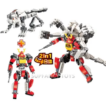 4Pcs/daug Phantom Mūšis Šarvai Mecha Deformacijos Robotas Žaislas Herojus Destroyer Modelis Statybinių Blokų Rinkinius Kūrėjas Plytas, Vaikams, Žaislai
