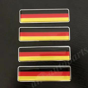 4pcs Metalo Vokietija Deutschland Vėliavos Automobilių Kamieno Sparnas Logotipas Ženklelis, lipdukas, Decal