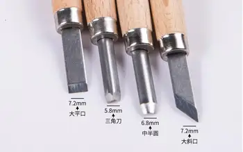 4pcs/set BJD doll blyth pakeisti makiažas įrankiai pakeisti medienos rankena peilis nustatyti lėlės priedai, Įrankiai, priedai 