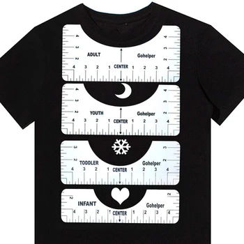 4Pcs/Set T-Shirt Derinimas Valdovas Pagrindinių T-Shirt Dizainas Mados Valdovų Skaidrus Akrilo Taisyklė 