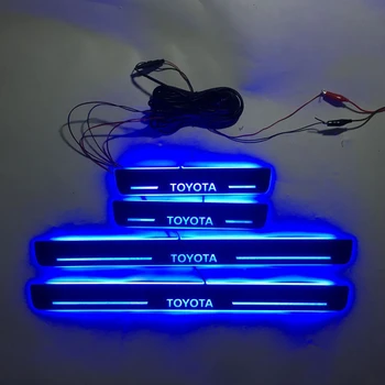 4pcs/set Taikomas Rumion LED Apšvietimas Riba Dėvėti Atsparios Plokštės Sveiki Pedalų Apdaila Toyota Corolla RUMION