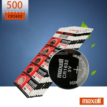 500Pcs/daug maxell CR1632 1632 DL1632 3V Ličio Baterijos Ląstelių Mygtuką Monetos Baterija