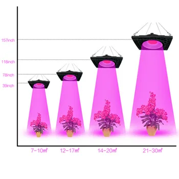500W COB led grow light Visą spektrą augti led panel 400-830NM Korio aušinimo 4500lm patalpų augti palapinė sėjos augalų auga