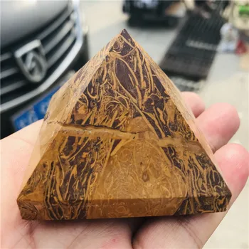 50mm grynos natūralios aukso šilko jade crystal piramidės gydymas dvasinis qi chakra energijos bokštas namų reikmenys