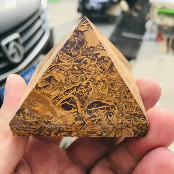 50mm grynos natūralios aukso šilko jade crystal piramidės gydymas dvasinis qi chakra energijos bokštas namų reikmenys