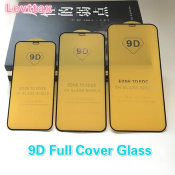 50Pcs/daug 9D Visą Gule Grūdintas Stiklas iPhone 12 Pro Max 6 7 8 Plius SE2020 Screen Protector, iPhone, 11 X XR XS Max Filmas
