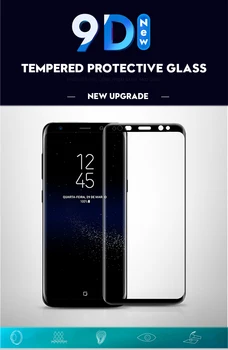 5VNT Grūdinto Stiklo Plėvelė Samsung Galaxy Note 8 9 Pastaba Visą Lenktas Screen Protector For Samsung S9 s10E S8 Plius S7 Krašto Stiklo