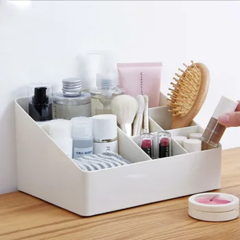 6 Tinklus Stalas Kosmetikos Laikymo Dėžutė Teptuku Lūpų Makiažas Organizatorius Atveju Didelės Talpos, Home Office Saugojimo Boxs Išlaikyti Tvarkinga