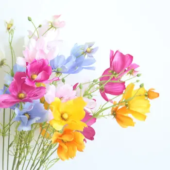 6 Vadovai Galsang Dirbtinės Gėlės Netikrą Gėlių Maža Puokštė Už Vestuves Namus Naujieji Metai Apdaila Šilko Gėlės