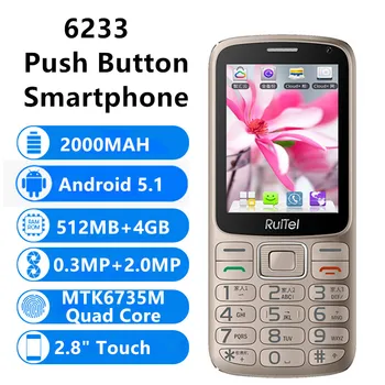 6233 Vyresnio amžiaus Išmanųjį telefoną, 512MB RAM, 4GB ROM, 2.8