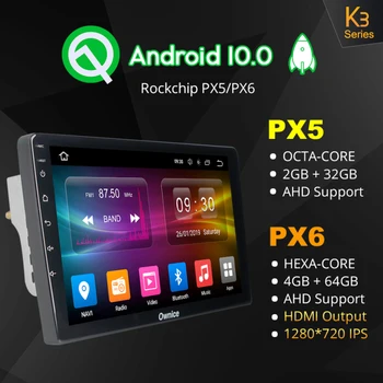 6G+128G Ownice Android10.0 Automobilio Radijo DVD Grotuvas GPS Navi 